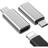 LecLooc 2 Pack Adattatore da Light-ning a USB C per i-Phone 15/16/17 Pro Max/Plus,supporta ricarica e trasferimento dati, cavo di collegamento per caricatore di tipo C,adattatore femmina USB C