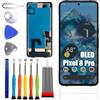 ERYNK Display OLED per Google Pixel 8 Pro GC3VE [con impronte digitali] [con supporto] [6,7 pollici] display LCD touch screen digitizer con set di attrezzi