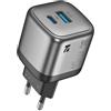 New Net - Alimentatore Caricatore Caricabatteria compatibile con HP ProBook 440, 445, G7, G8, G9, G10, G11 [USB-A + USB-C, 45W, GaN]