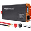 DATOUBOSS Inverter 24v 220v/230v Onda Pura 1500W/3000W, Inverter Onda Pura 1500W, Convertitore 24v 220v 1500w con LCD Display & Type-C e 1 presa AC e 1 Porta USB per Auto,Camion, Camper