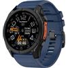 MELEJIA 26mm Cinturino di Ricambio Compatibile con Garmin Instinct 3 50mm/Fenix 8 51mm/Fenix 7X/7X Pro/6X Pro/Epix Pro 51mm, 26mm Ricambio Cinturino, Regolabile Silicone Cinturini-Blu Scuro
