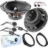 EvoTuning Kit Casse Altoparlanti Focal per Fiat 500 312, 500 Abarth 595 695 dal 2007 Anteriore, Set Focal ASE 165, 2 Woofer 165 mm, 2 Tweeter, 2 Crossover + 2 Anelli e Cavi Adattatori