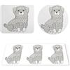 EHOMERY Tappetino Per Il Mouse Legami Mouse Pad Fellowes Cane Scarabocchio Tappetino Mouse 2 Pezzi Mouse Pad Da Viaggio - 3 Pack [30x80 cm, 20x24 cm And Dia 20 cm]