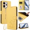 LIAOCY Custodia per Oppo Reno 15 Pro 5G, Cover Portafoglio Flip in Pelle PU con Stampa Cartoon [Chiusura Magnetica], Cover Anti Caduta con Supporto, Yellow.