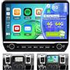 iSpchen 4 + 64 GB 10 pollici Autoradio Android 13 per Fiat Ducato 2006-2023 Peugeot Boxer C-itroen Jumper, 2 DIN con Carplay Android Auto con Bluetooth FM GPS navigatore WiFi schermo diviso controllo volante