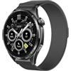 GIOPUEY Cinturini Magnetica Compatibile con Honor Watch 6, Cinturino in Acciaio Inossidabile Intrecciato [Magnetico] - Black