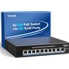 VIMIN Switch PoE+ 8 Porte 2,5G | 2 switch RJ45 uplink 10G | Capacità di commutazione 80Gbps | Plug & Play non Gestito | Conforme IEEE 802.3af/at | PoE da 150 W per reti ad alta velocità e dispositivi PoE