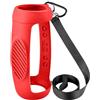 BeisDirect Custodia in Silicone per Altoparlante Bluetooth JBL Charge 5, Custodia Protettiva per il Trasporto con Custodia Antigraffio Portatile con Tracolla e Moschettone (Red)
