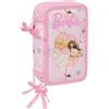 safta BARBIE BALLET - Astuccio scolastico con 37 utensili inclusi, ideale per bambini dai 5 ai 14 anni, comodo e versatile, qualità e resistenza, 12,5 x 5,5 x 19,5 cm