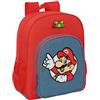 safta SUPER MARIO - Zaino scuola bambino, zaino per bambini, adattabile a carrozzina, ideale per bambini in età scolare, comodo e versatile, qualità e resistenza, 32 x 12 x 38 cm
