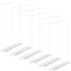 Comzantor 6 Pezzi Espositore Plexiglass A4, Porta Menu da Tavolo, Espositori da Tavolo, Cornice per Foto Trasparente, Supporto per Poster in Acrilico, T Forma Porta-avvisi, per Ristorante, Negozio