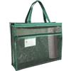 Generic Sacchetti in rete con cerniera, 43 x 33 x 11,1 cm, organizer trasparente con manico e cerniera, supporto per opere d'arte A3 per poster, libri da pittura, album da disegno ad, Verde, Refer