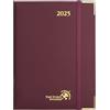 POPRUN Agenda 2025 Settimanale Premium 22 x 16,5 cm da Gen. 2025 a Dic. 2025, Copertina Rigida, Tag Mensili, Carta Spessa da 100 GSM EU, Bordeaux Scuro