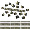 PATIKIL 4 X 0.35 Etichette Segna Prezzo Cubo 20 Set Kit blocco Numeri Lettere Prezzi Regolabili In Plastica Per Gioiellerie Supermercati Panifici Negozi Al Dettaglio Nero Oro (Grande)