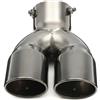 Himwqfuh Terminale Di Scarico Universale Per Auto 76 Mm 3 Pollici Rotondo Acciaio Inox Tubo Posteriore Cromato Gola Coda Auto