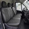 GIOVANNI BUTTI Coprisedili 2+1 per Fiat Ducato, Peugeot Boxer, Citroen Jumper (2014-2026) Opel Movano C (2022-2026) - Tessuto Piqué, Nero, Set coprisedili anteriore con sedile passeggeri diviso