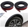 VBGURR Passaruota per auto, 1,5 m x 3,5 cm, in gomma, parafanghi per pneumatici, protezione per le sopracciglia, striscia autoadesiva anti collisione, modanature per berline, furgoni, SUV (2 pezzi)