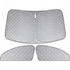 LMYSUFI Parasole per Parabrezza Compatibile con Fiat 500 2020-2025, 3PCS Parasole per Finestra Tappetino Termico Interno Protezione Solare UV per la Privacy