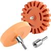 HO-SFSM 2 PCS Ruota per Rimozione di Decalcomania con Adattatore,Disco per Cancellare Rimuovi Adesivo Gomma da Cancellare per Trapano Gomma per la Rimozione di Pellicole e Adesivi 100 mm + 88 mm