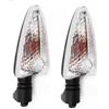 Fuicotto Frecce Luci Moto Compatibile Con Triumph Tiger 800/XC 1050 Daytona 675/R Indicatore Di Direzione Anteriore/posteriore Per Moto(Clear)