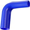 Silicone Hose UK Gomito del tubo flessibile del riduttore del silicone rinforzato a 90 gradi per ID Turbo o refrigerante: 38mm > 35mm - Blu