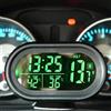 Riloer Voltmetro elettronico con orologio LCD a LED digitale 3 in 1