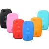 C-FUNN Silicone 3 Pulsante Flip Remote Portachiavi Caso Cover per Audi A2 A3 A4 A6 A8 - Azzurro