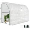 Outsunny Serra Outsunny con finestra a ripiani, serra in pellicola d'acciaio resistente all'inverno, serra a muro per balcone, giardino, casa del pomodoro 300x150x213cm serra del pomodoro per ortaggi fiori
