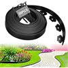 BRIMOREA Griglie per prato, in plastica, con 50 ancore, lunghezza 10 m, altezza 5 cm, colore nero