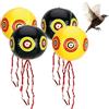 COM-FOUR® 4x palloncino repellente per uccelli - spaventapasseri da appendere con occhi riflettenti e strisce scoppiettanti - spaventapasseri per storni, corvi, taccole (4 pezzi - palloncino)