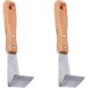 TopHomer 2PCS 19 cm corteccia Spud Scortecciatura Strumenti di rimozione corteccia di albero Raschietto Raschietto da giardinaggio, argento