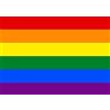 MC-Trend Bandiera arcobaleno, 90 x 150 cm, con 2 occhielli in metallo per una sensazione orgogliosa di Pride, LGBTQ, ideale per l'asta della bandiera o la sfilata, in 100% poliestere, resistente alle