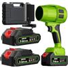 JIABAOZ Seese Pro - Soffiatore a Batteria Potente, Portatile Power Blower Soffiatore, Turbo, Leggero Caricabatteria, Adatto per Auto, Giardini, Terrazze, Neve e Campeggio (Battery * 2)