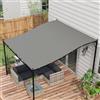 DecHome - Telo Copertura per Pergola 3x3 m in Poliestere con 16 Fori di Drenaggio Dimensioni 297x297 cm colore Grigio Scuro