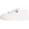 Tommy Jeans Donna Sneakers con Suola Alta Charms con Zeppa, Bianco (Ecru), 41