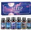 AESHORY Oli Essenziali per Diffusori Sonno Sereno 6x10ml, Set Regalo di Olio Essenziale Puro per Aromaterapia e Massaggio Rilassante - Lavanda, Benzoino, Citronella, Menta Piperita, Eucalipto