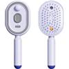 Bpoeee Electric Mist Hair Brush with Water Spray, Air Cushion Massage Comb, Rechargeable USB-C Detangling Hair Brush with One-Button Hair Removal, Portable Hair Care Tool for Women (PURPLE)