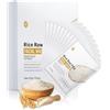 LYSdefeu Set di maschere per il viso Rice Raw Pulp Face Sheet Masks,Locking Hydrating Water Moisturizing Face Skincare Masks, Face Spa Sheet per la cura del viso, per la festa della donna