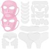 Maitys 32 Cuscinetti in Silicone per Viso Torace Collo Riutilizzabili Patch Antirughe per Fronte Maschera Facciale Pad per Lifting Facciale Cerotti Antirughe per Occhio Bocca (Trasparente)