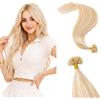 Rich Choices Extension Capelli Veri Cheratina Invisibili e Naturali U Tip Pre Bonded Extension Cheratina Capelli Veri 25 Ciocche 35cm 20g #18/613 Biondo Sporco Misto Biondo Candido