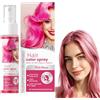 YANZEFEI Lacca per capelli temporanea rosa, Crazy Pink Hair Color, spray per capelli lavabile, non nocivo per capelli, colore immediato, rosa pazzo, trucco per feste di Halloween, vegano