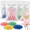 Wandefol Cera Depilatoria Perle 400g - Ceretta a Caldo Senza Strisce, Cera Brasiliana Wax con Miele Rosa Aloe Vera Camomilla Perle di Cera per Viso Gambe Ascelle Inguine, Donna Uomo