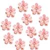 Xzeemo 12pcs Mini Clip per Capelli, Mini Fermagli per Capelli con Fiori, Mollette per Capelli Donna Bianco, Pinze per Capelli Piccole, Mini-Artiglio per Capelli Antiscivolo per Donne Ragazze (Rosa)