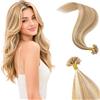 Rich Choices Extension Capelli Veri Cheratina Invisibili e Naturali U Tip Pre Bonded Extension Cheratina Capelli Veri 25 Ciocche 60cm 25g #12/613 Marrone Oro Misto Biondo Chiarissimo