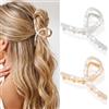 Zoestar Fermagli per capelli con strass, dorati, medi, accessori per capelli da donna (confezione da 2)
