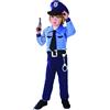 Ciao- Poliziotto Costume Travestimento Bambino (3 Anni) con Muscoli Imbottiti