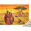 XiaopangXY African Savanna Puzzles per Anziani 1000 Piece Recyclable Kenya Wildlife Park Jigsaw Puzzles Puzzle Game Props Impossibile Difficile e Stimolante Activity 38x26cm/1000pcs