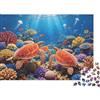 XiaopangXY Coral Reef Puzzle per Adulti 1000Pc Recyclable Sea Turtle Jigsaw Puzzles Gioco di Famiglia Interessante Props Fun Present per Holiday Blessings Gift 52x38cm/1000pcs