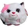 Ty Beanie Balls Muffin il Gattino con gli Occhioni Rosa Glitter, Animaletti di Peluche Morbidi e Tondi da Collezionare 8 cm, T42509