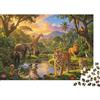 XiaopangXY Wildlife Park 1000 Piece Jigsaw Puzzle Recycled Rich Tropical Art Anziani Puzzles Accessorio per Giochi di Festa Sviluppa l'Intelligenza dei Bambini Educational Fun 52x38cm/1000pcs